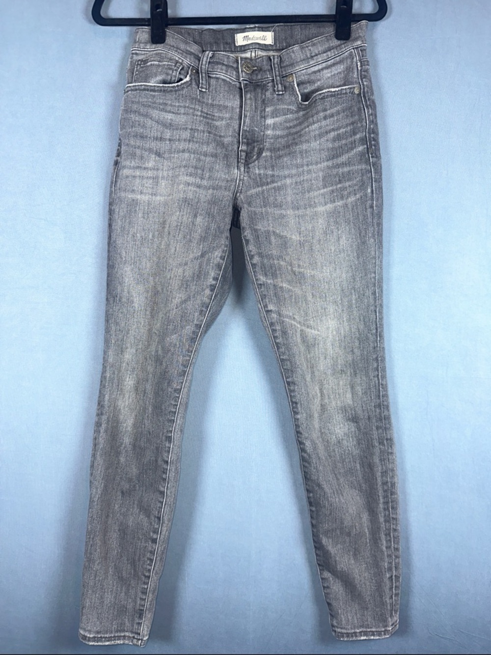 Madewell 9" Inch High Rise Skinny Jeans 27 Gray Wash Stretch